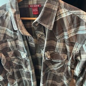 Red Ranch Western Style long sleeve shirt L